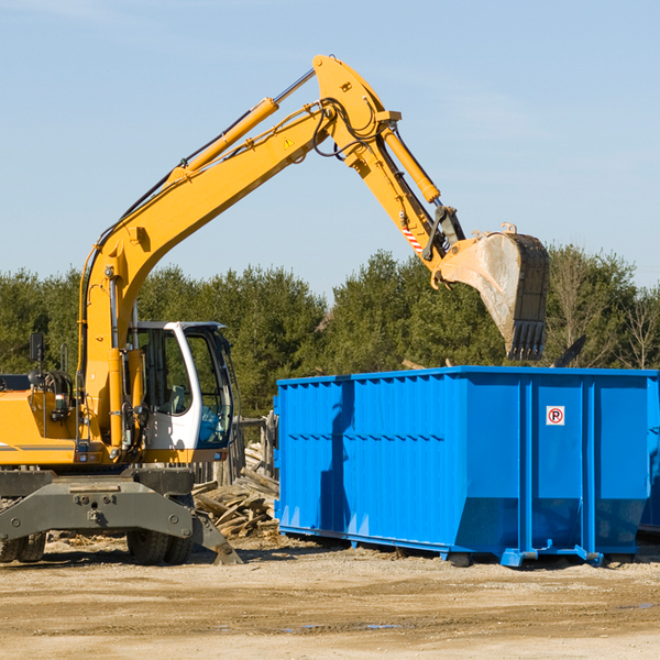 are there any restrictions on where a residential dumpster can be placed in Bartlett